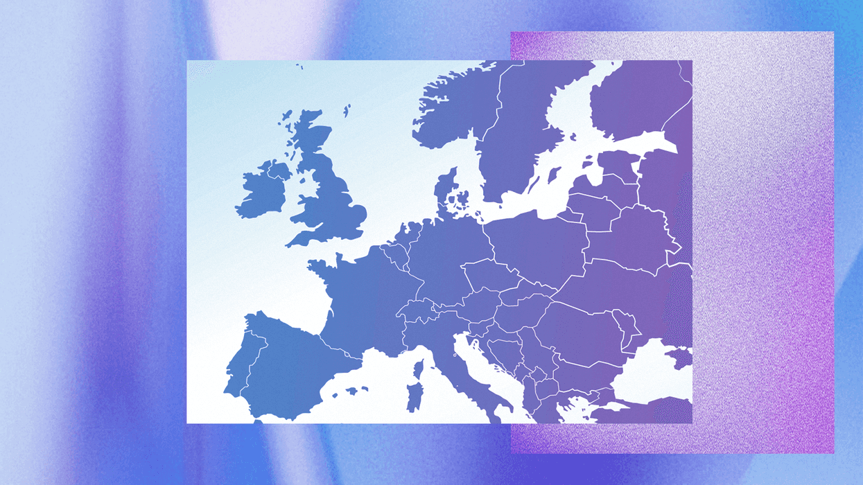 Purple map on a purple background