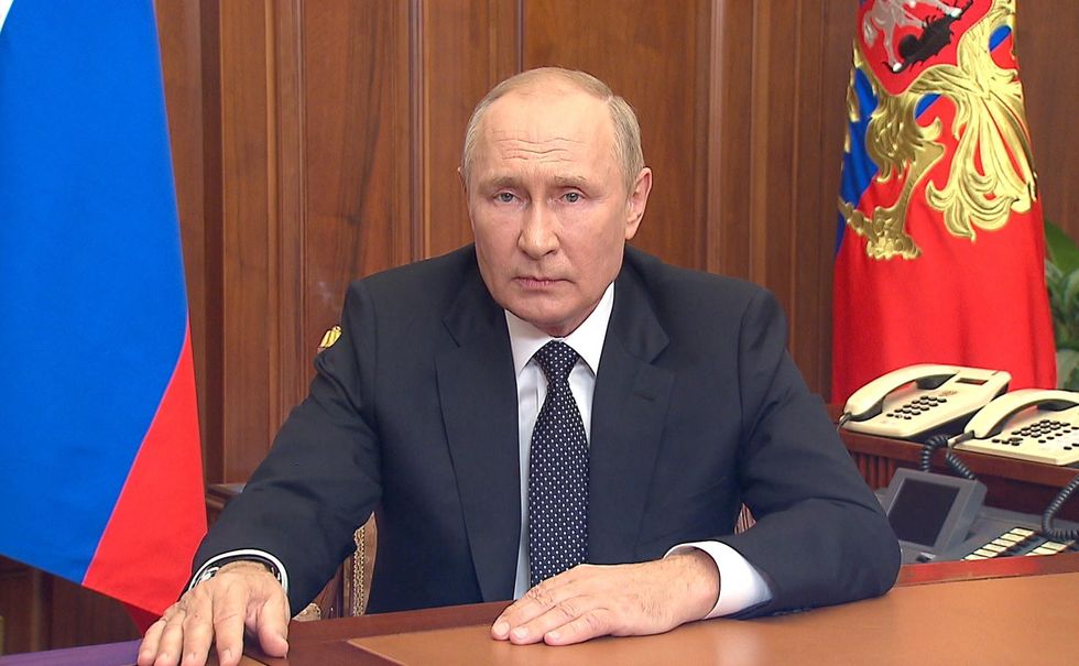 Putin addresses the nation from Moscow on September 22.