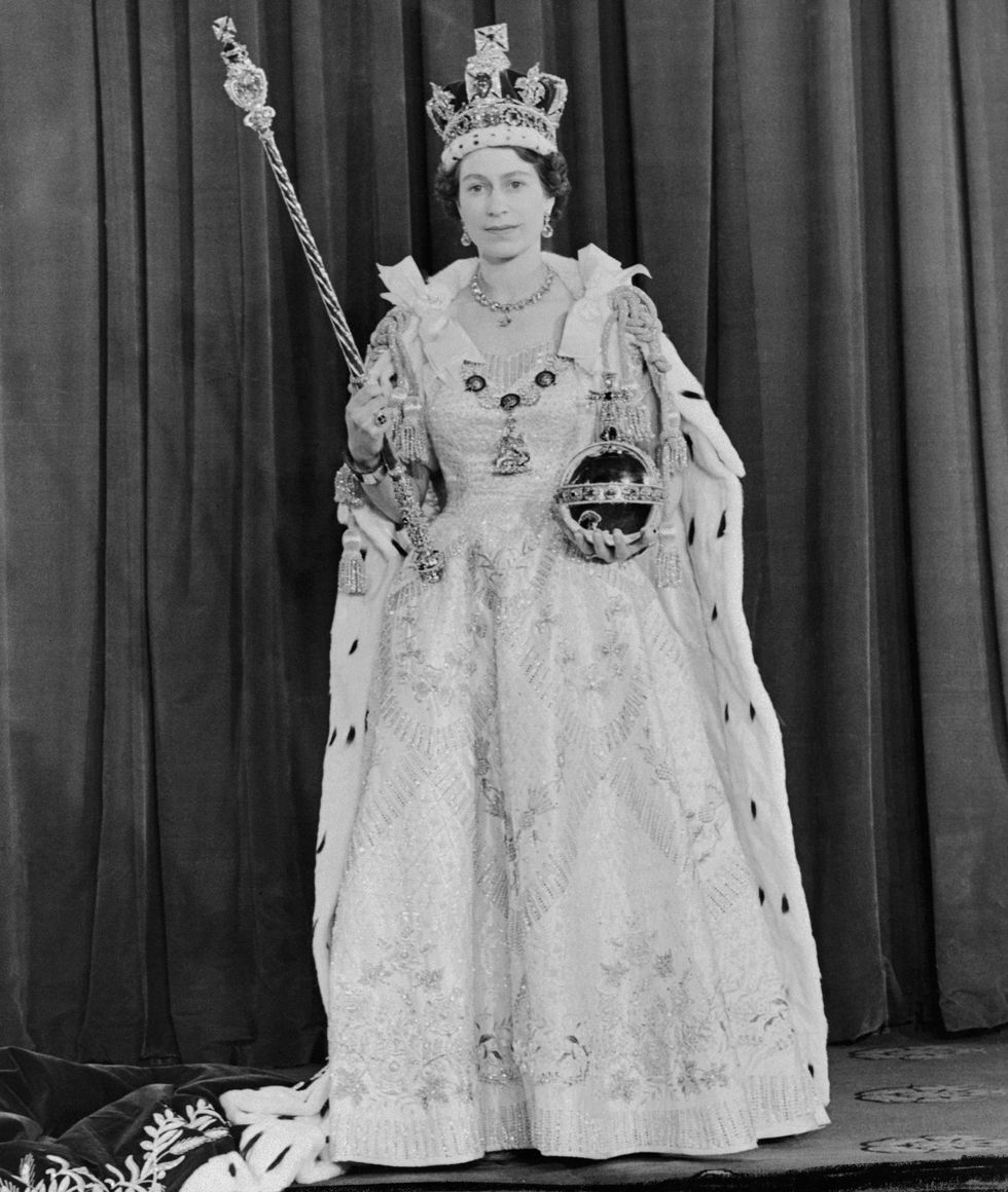 Queen Elizabeth II after her coronation in June 1953. 
