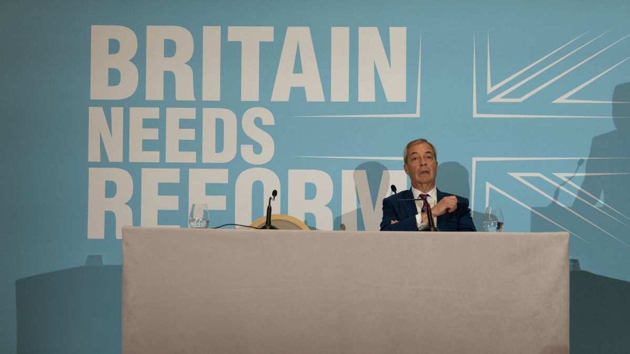 Reform UK leader Nigel Farage in London, United Kingdom, on Nov. 26, 2025.