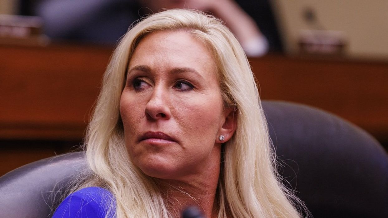Rep. Marjorie Taylor Greene (R-GA) during a House Oversight Committee hearing on Hunter Biden and his business dealings on Wednesday, March 20, 2024.