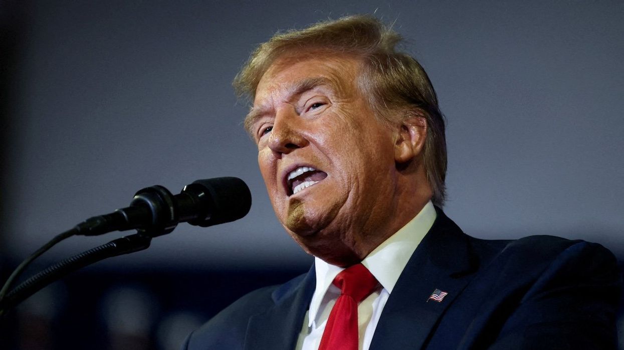 Republican presidential candidate and former President Donald Trump speaks at a campaign rally at Coastal Carolina University before the South Carolina Republican primary in Conway, South Carolina, on Feb. 10, 2024.