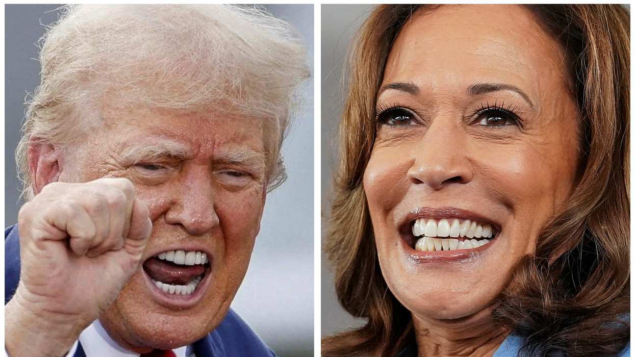 Republican presidential nominee and former U.S. President Donald Trump in Asheboro, North Carolina August 21 and U.S. Vice President and Democratic presidential candidate Kamala Harris.