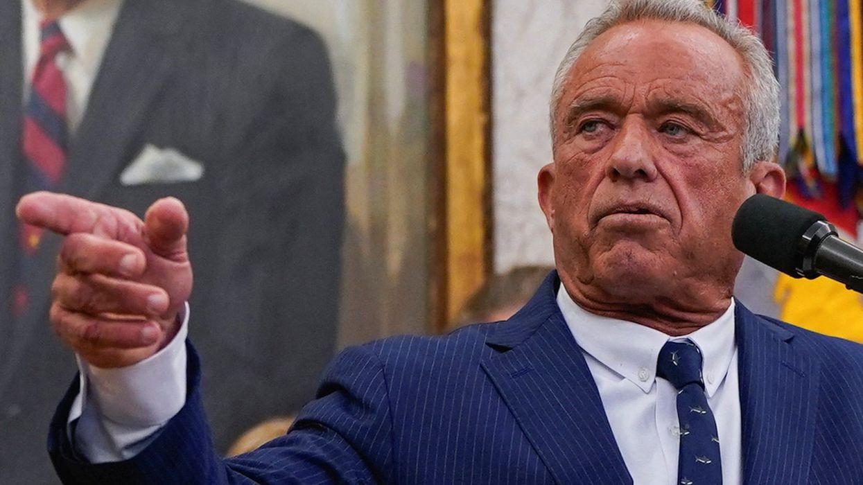 Robert F. Kennedy Jr. speaks in the Oval Office of the White House, on the day he is sworn in.