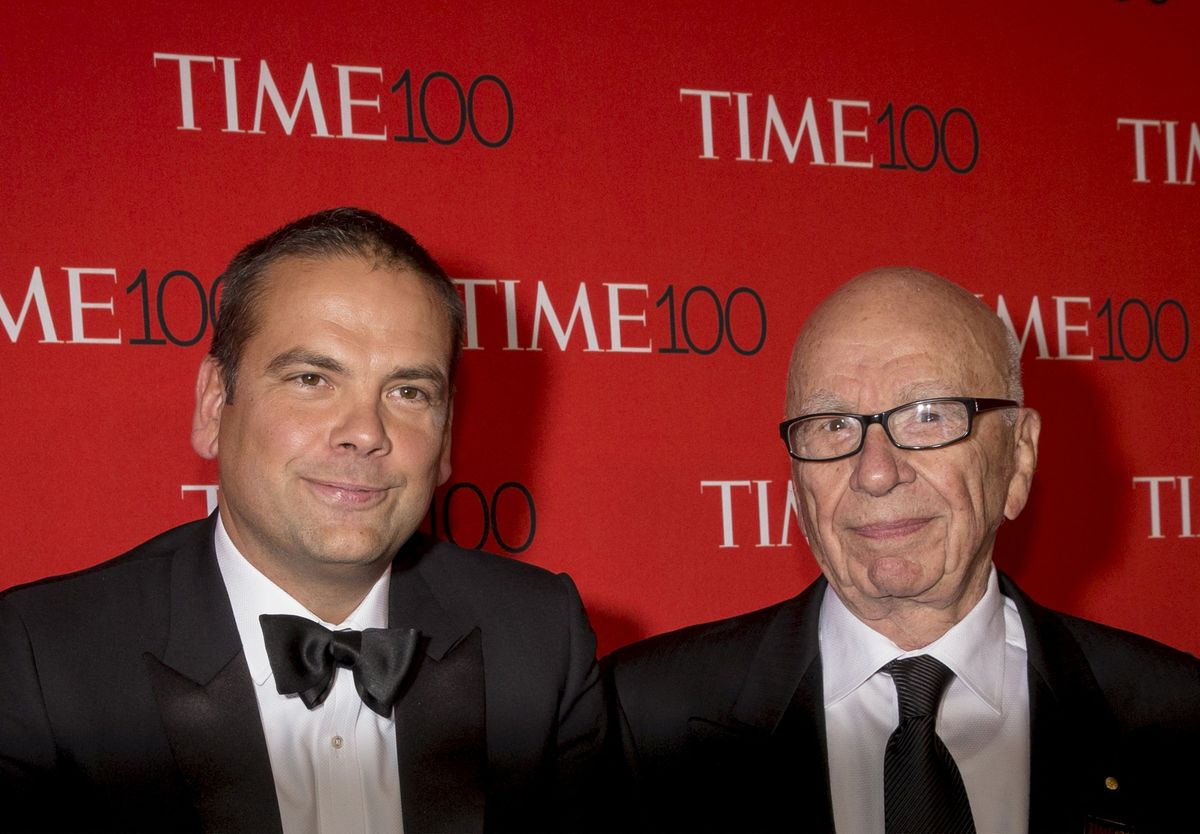 Rupert Murdoch and Lochlan Murdoch