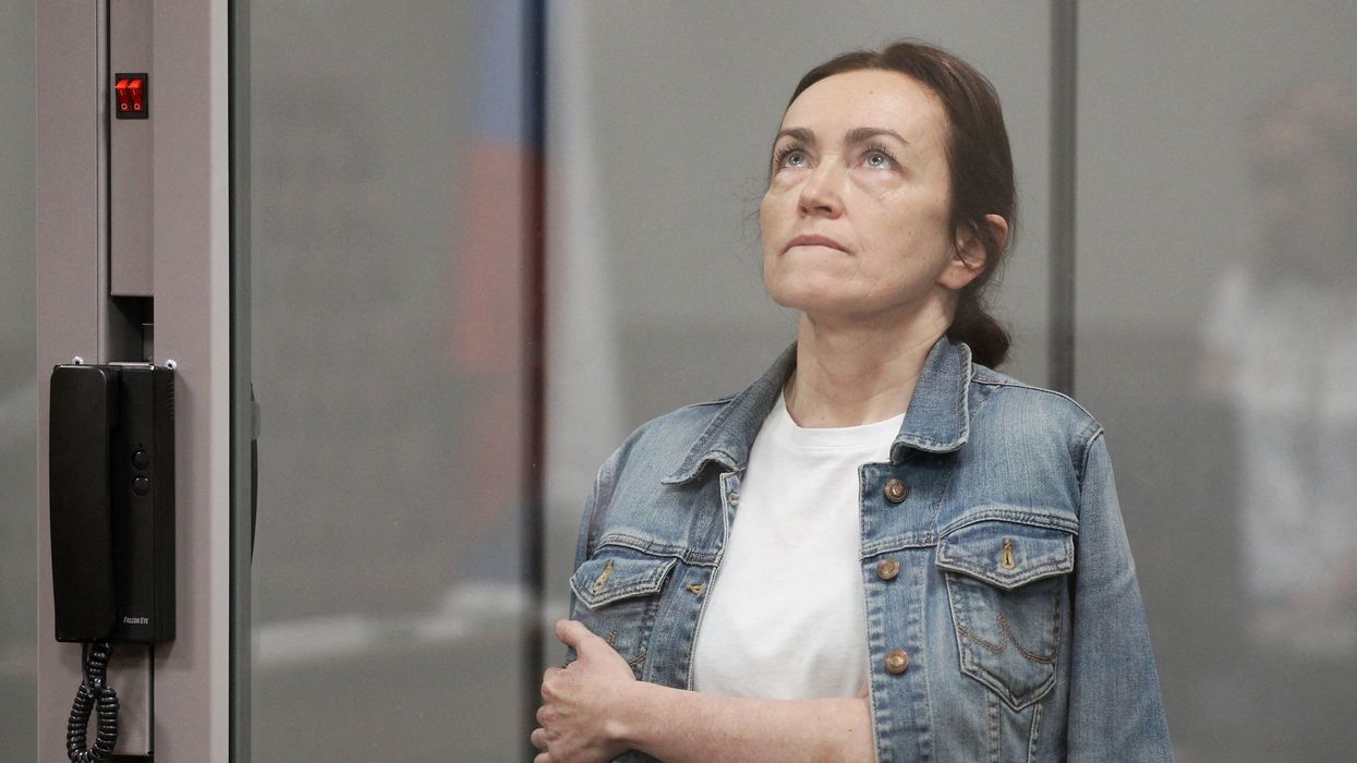 Russian-American journalist for Radio Free Europe/Radio Liberty (RFE/RL) Alsu Kurmasheva, who is in custody after she was accused of violating Russia's law on foreign agents, attends a court hearing in Kazan, Russia May 31, 2024.