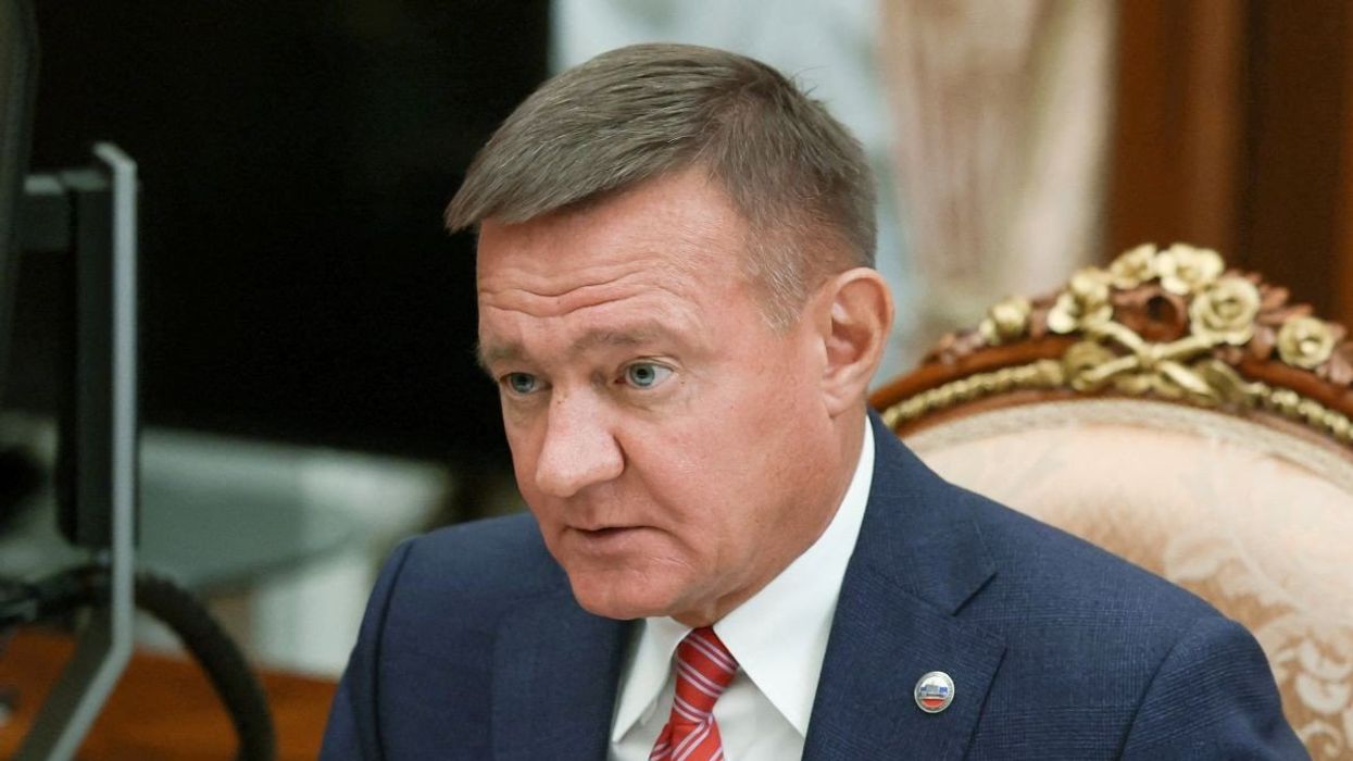 Russian Minister of Transport Roman Starovoit attends a meeting with Russian President Vladimir Putin, in Moscow, Russia January 30, 2025.