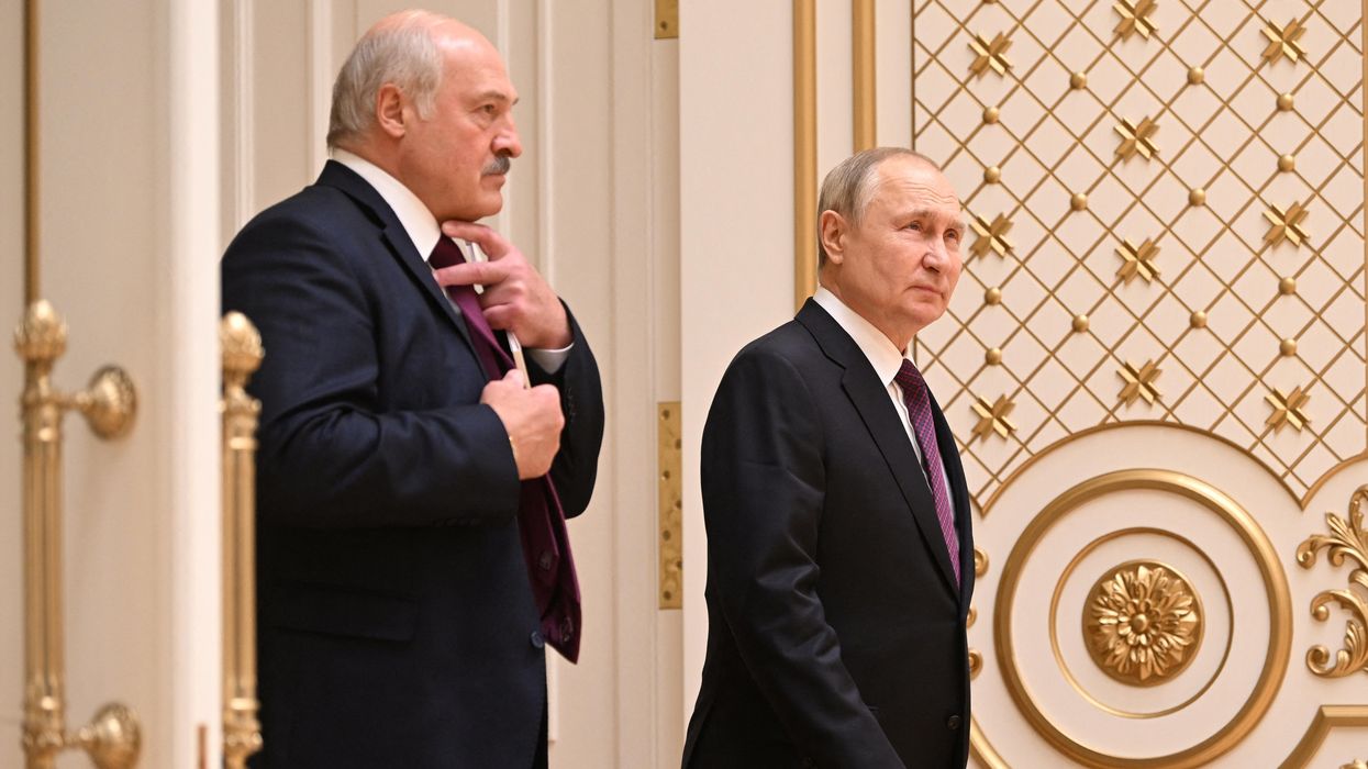 Russian President Vladimir Putin and Belarusian President Alexander Lukashenko in Minsk, Belarus.