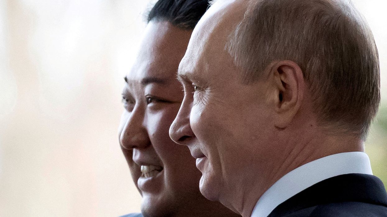 Russian President Vladimir Putin and North Korea's leader Kim Jong Un meet in Vladivostok, Russia, in 2019.