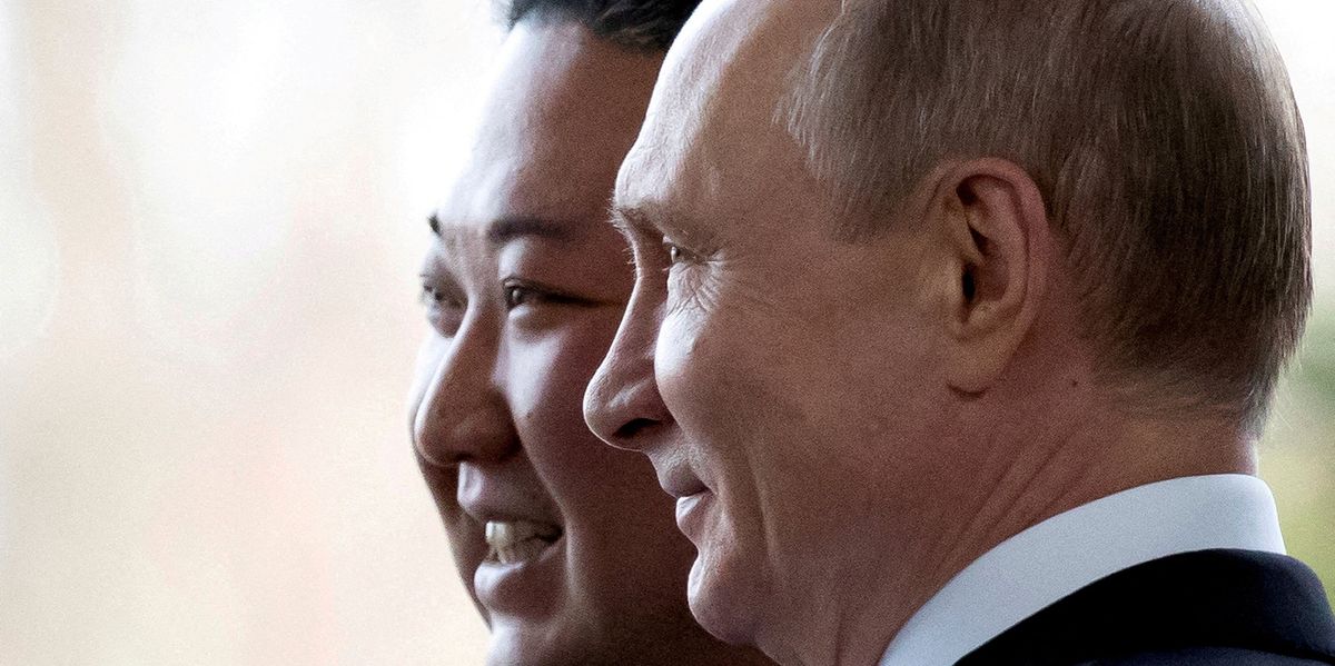 Kim Jong Un meets Vladimir Putin