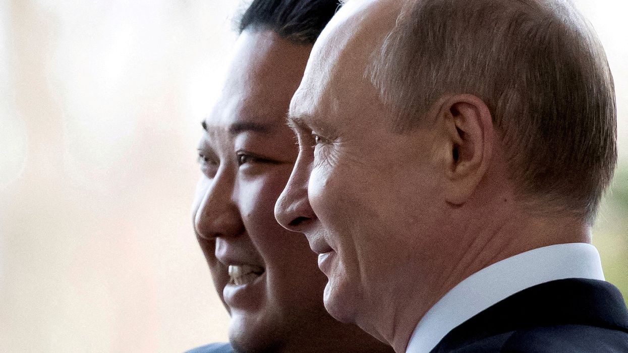 Russian President Vladimir Putin and North Korea's leader Kim Jong Un.