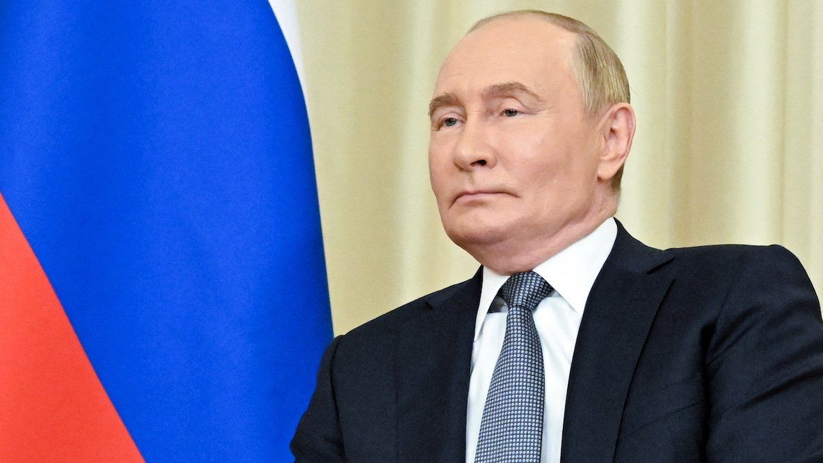 ​Russian President Vladimir Putin attends a meeting with Palestinian President Mahmoud Abbas outside Moscow, Russia August 13, 2024. 