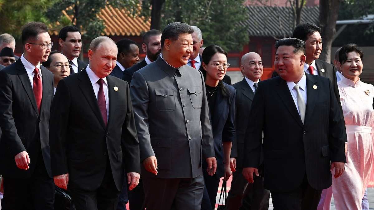 ​Russian President Vladimir Putin, Chinese President Xi Jinping, and North Korean leader Kim Jong Un in Beijing, China, on September 3, 2025.