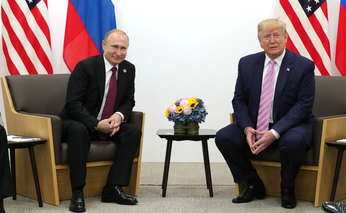 ​Russian President VLADIMIR PUTIN (L) and U.S. President DONALD TRUMP (right) during a bilateral meeting at the Group of 20 (G20) leaders summit in 2019.