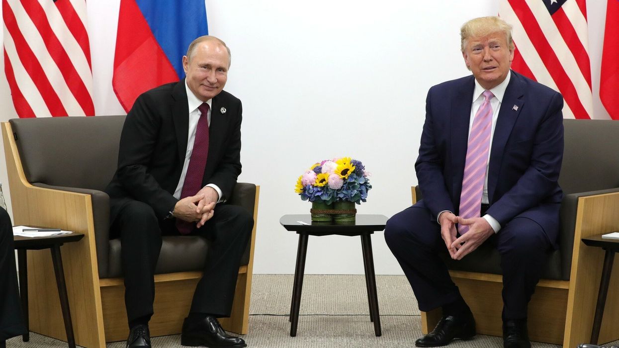 Russian President VLADIMIR PUTIN (L) and U.S. President DONALD TRUMP (right) during a bilateral meeting at the Group of 20 (G20) leaders summit in 2019.