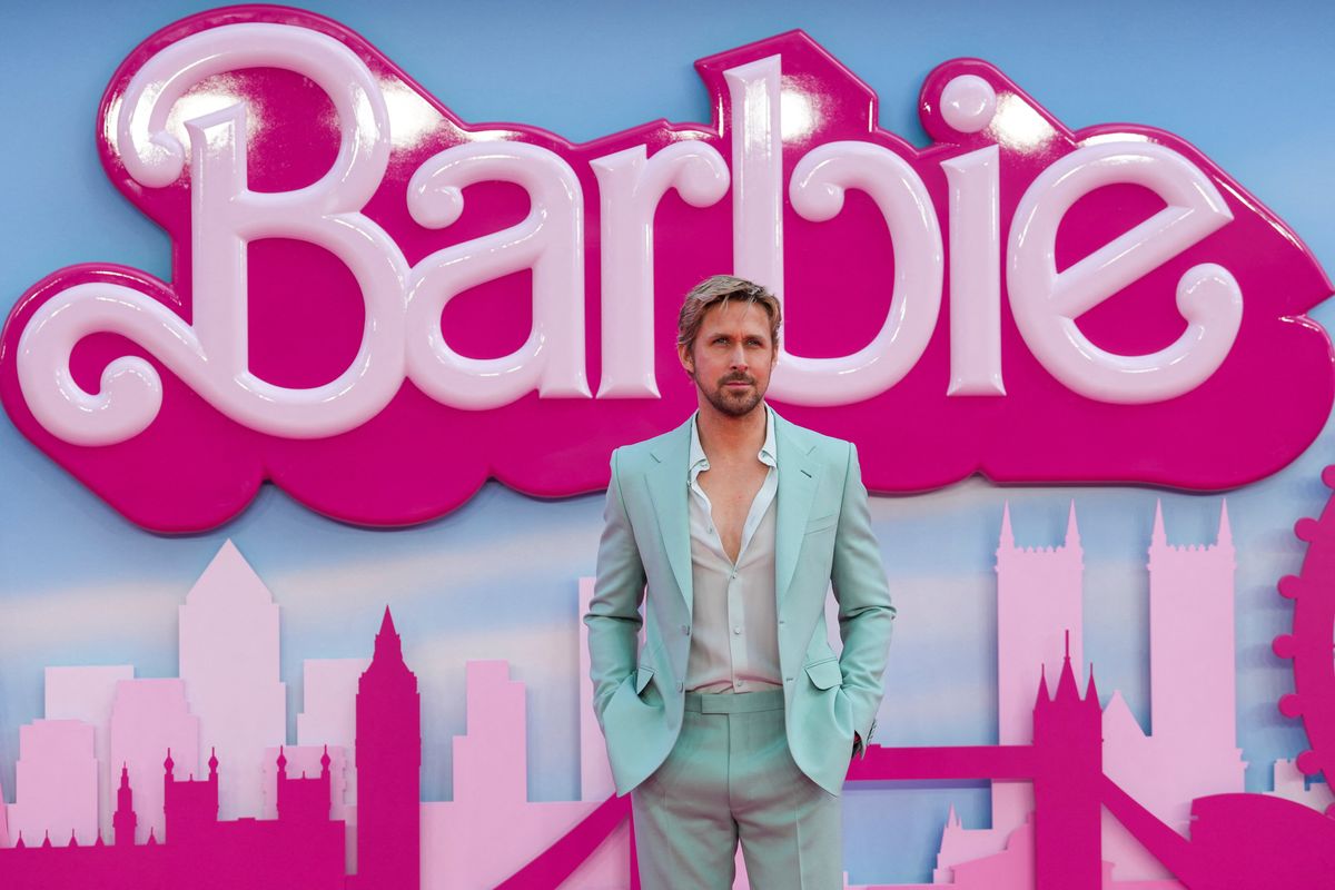 Ryan Gosling attends the European premiere of "Barbie" in London.