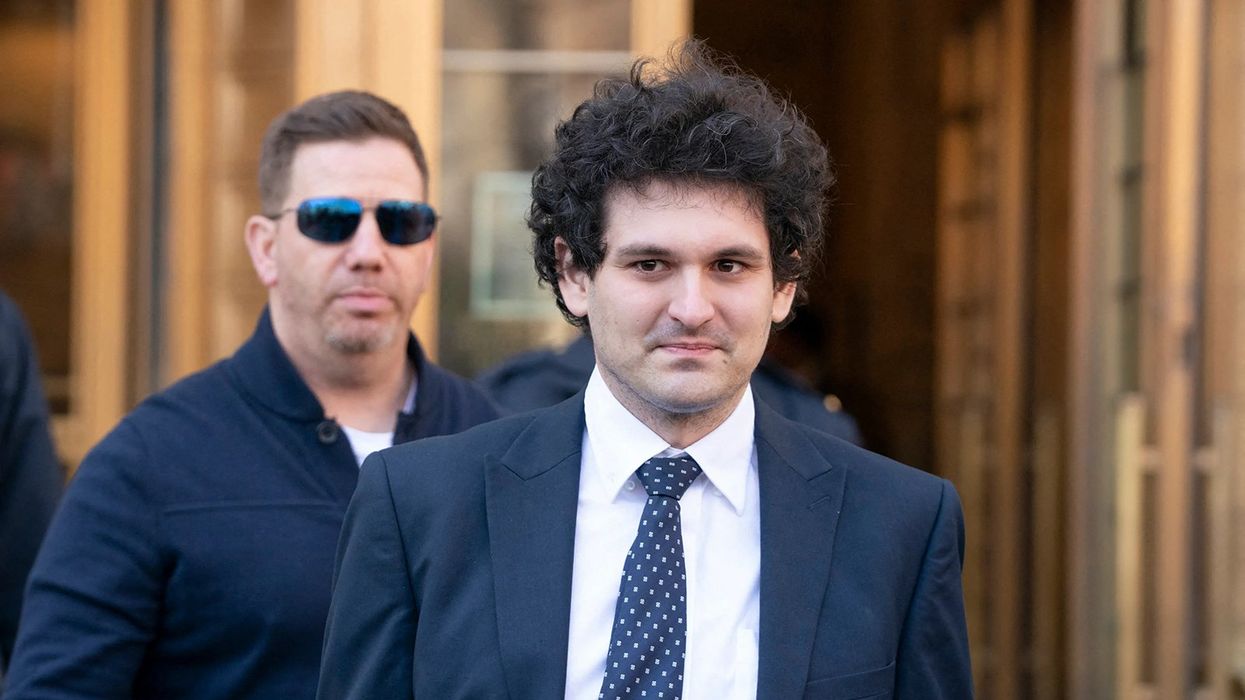 Sam Bankman-Fried seen leaving a Manhattan Federal Court earlier this year.