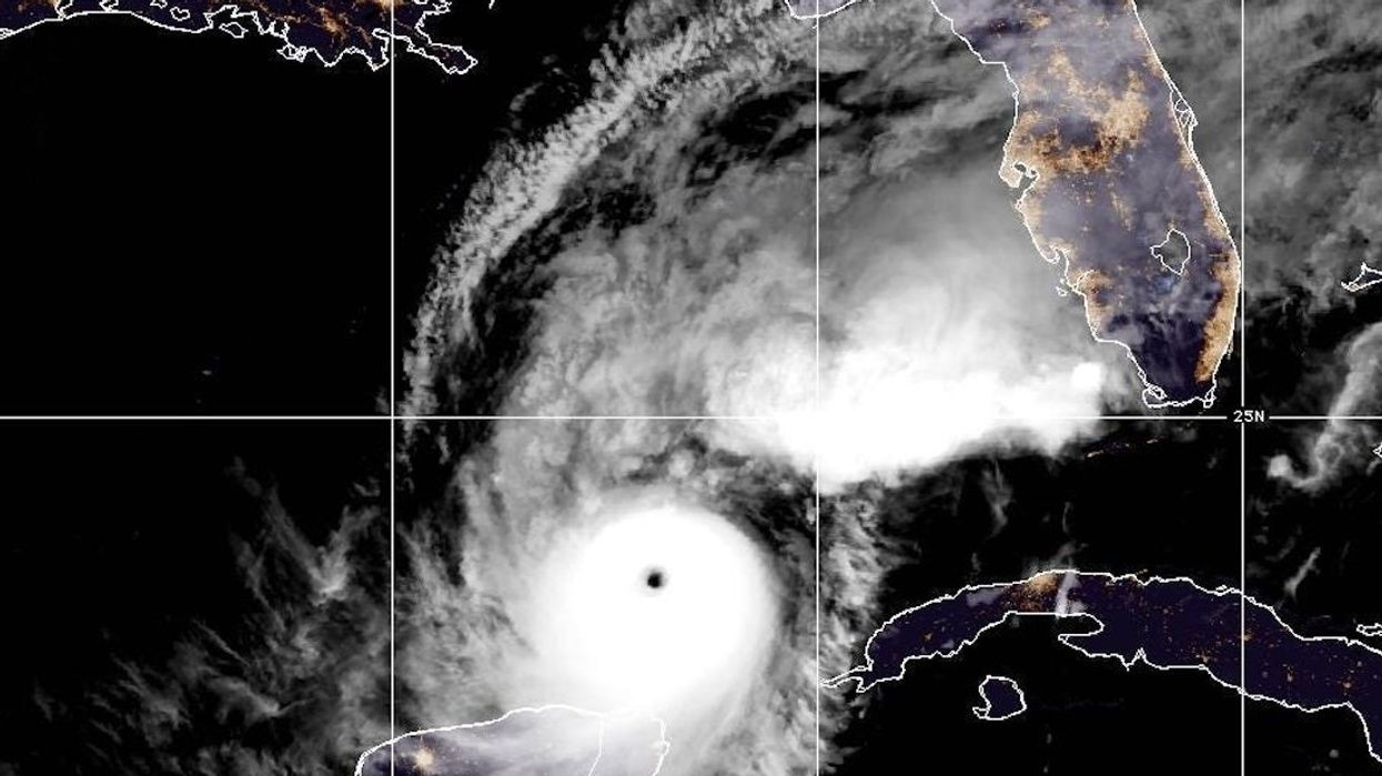 Satellite image of Hurricane Milton as of 8 p.m., on Oct. 8, 2024.