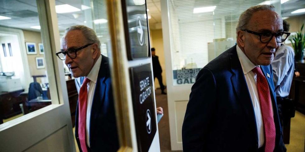 ​Senate Minority Leader Chuck Schumer (D-NY) heads back to his office following a press conference at the U.S. Capitol on November 5, 2025 in Washington, D.C. The shutdown of the Federal Government has become the longest in U.S. history after surpassing the 35 day shutdown that occurred during President Trumps first term that began in the end of 2018. 