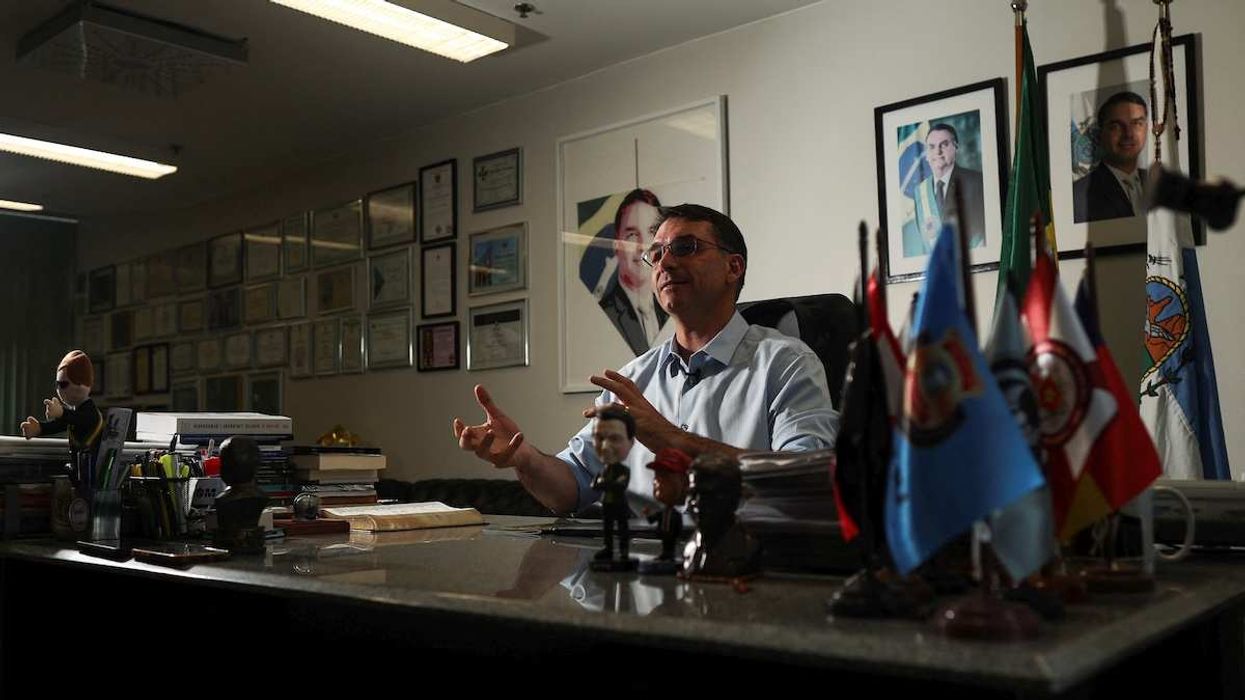 Senator Flavio Bolsonaro, son of Brazil's former President Jair Bolsonaro, in Brasilia, Brazil, on December 19, 2025.