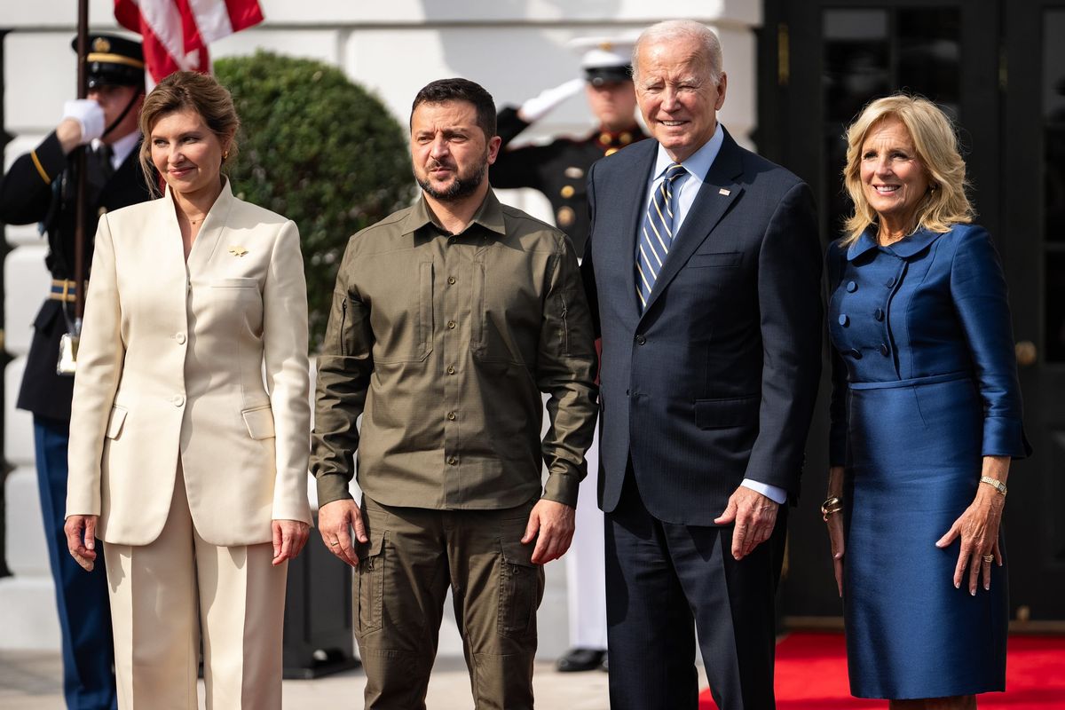 Sep 21, 2023; Washington, DC, USA; Ukrainian President Volodymyr Zelenskyy visits President Joe Biden at the White House. Zelenskyy is slated to pitch to lawmakers and President Biden on continuing aid to Ukraine as it battles in an ongoing war from the invasion by Russia.