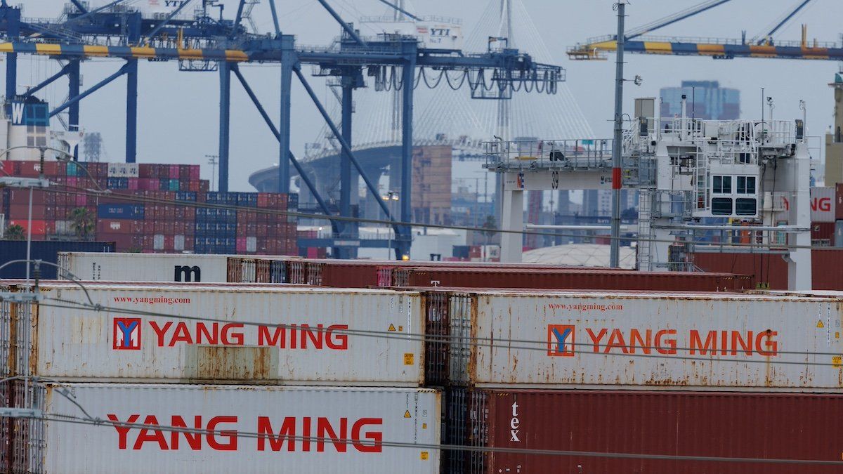 Shipping containers from China are seen at the Port of Los Angeles, in San Pedro, California, U.S., May 1, 2025. 