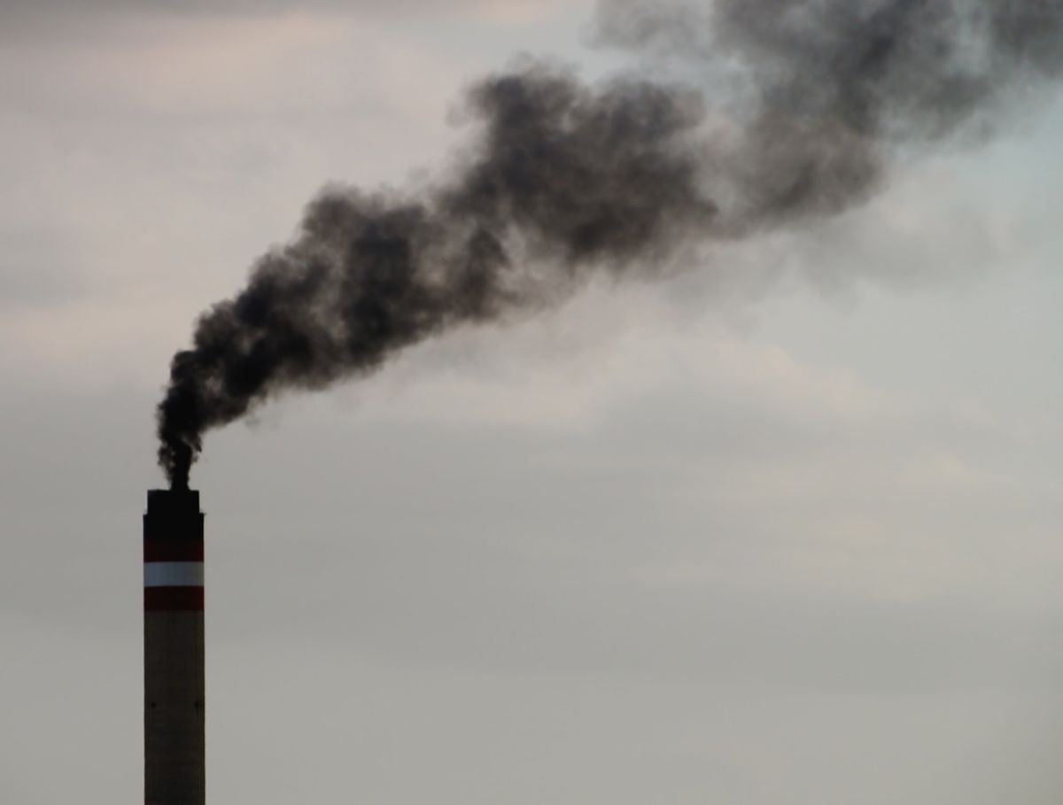 Smoke from a coal-fired power plant.