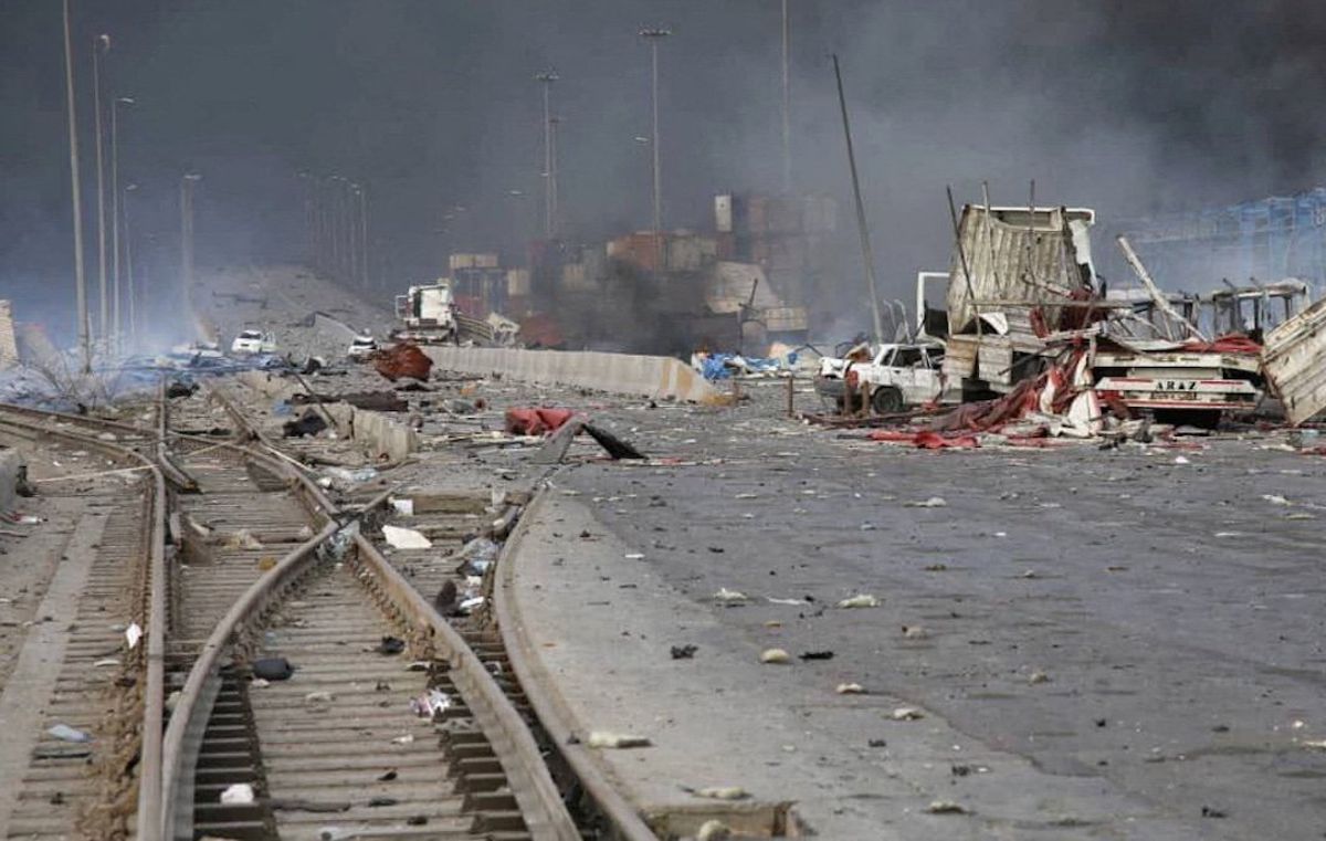 ​Smoke rises following an explosion at the Shahid Rajaee port in Bandar Abbas, Iran, on April 26, 2025. 