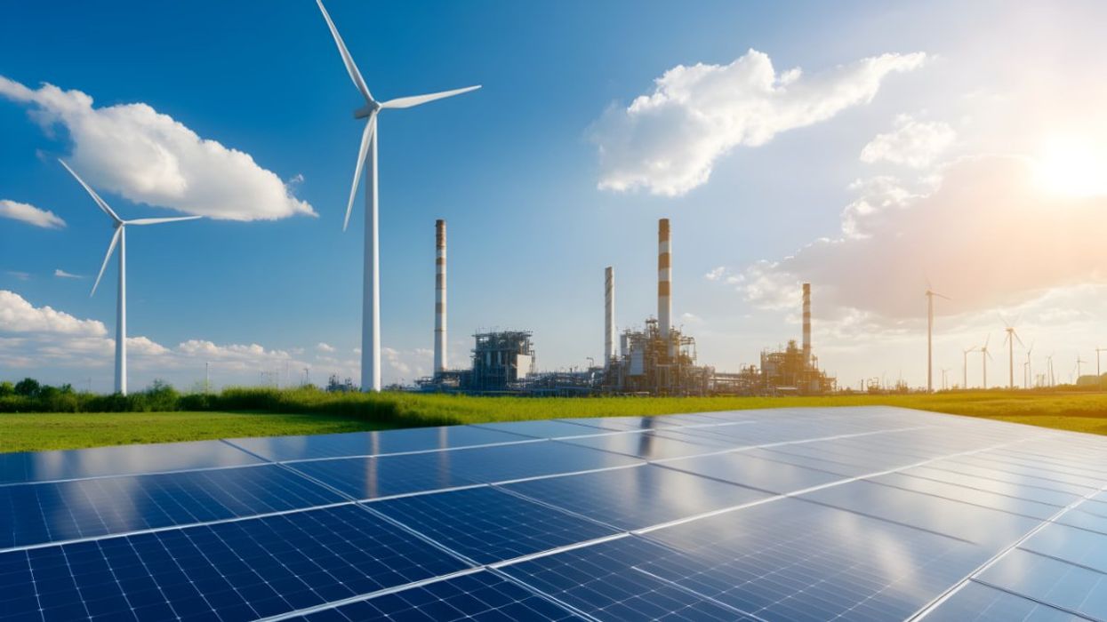 Solar panels and windmills