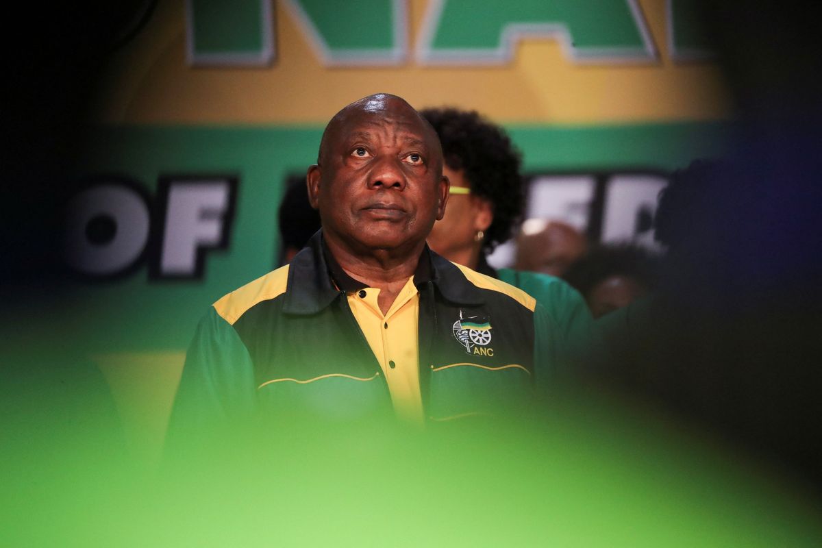 South African President Cyril Ramaphosa attends the 55th National Conference of the ruling African National Congress in Johannesburg.