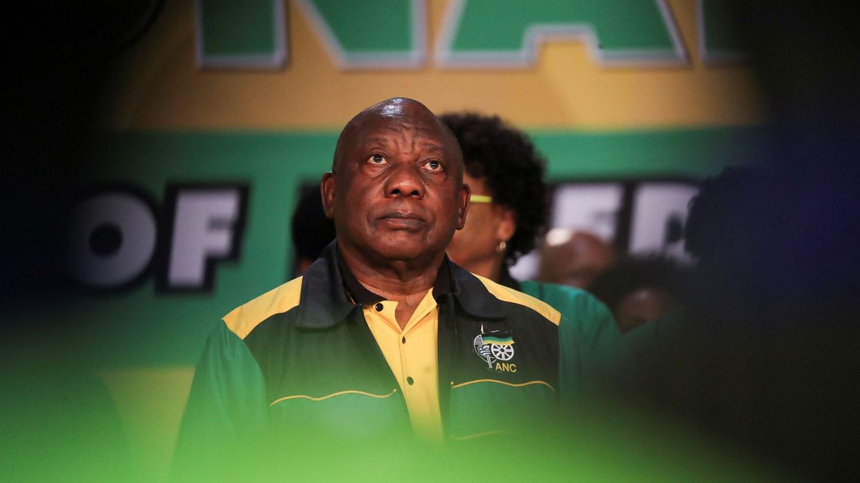 South African President Cyril Ramaphosa attends the 55th National Conference of the ruling African National Congress in Johannesburg.