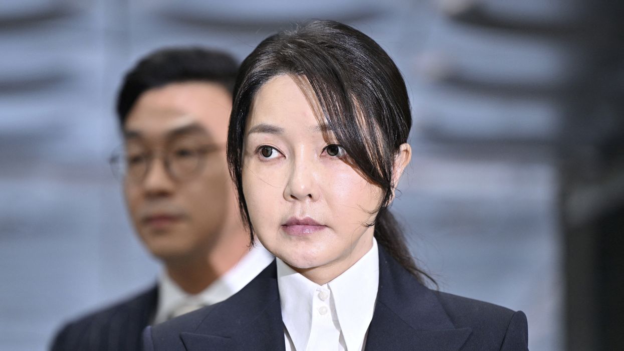 South Korea's former first lady Kim Keon Hee, wife of impeached former president Yoon Suk Yeol, arrives at a court to attend a hearing to review her arrest warrant requested by special prosecutors at the Seoul Central District Court, in Seoul, South Korea August 12, 2025.