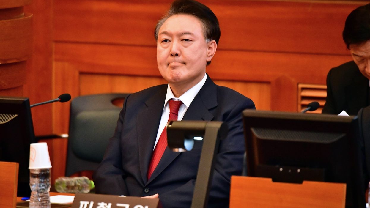 South Korea's impeached President Yoon Suk Yeol attends a hearing of his impeachment trial at the Constitutional Court in Seoul, South Korea, February 20, 2025.