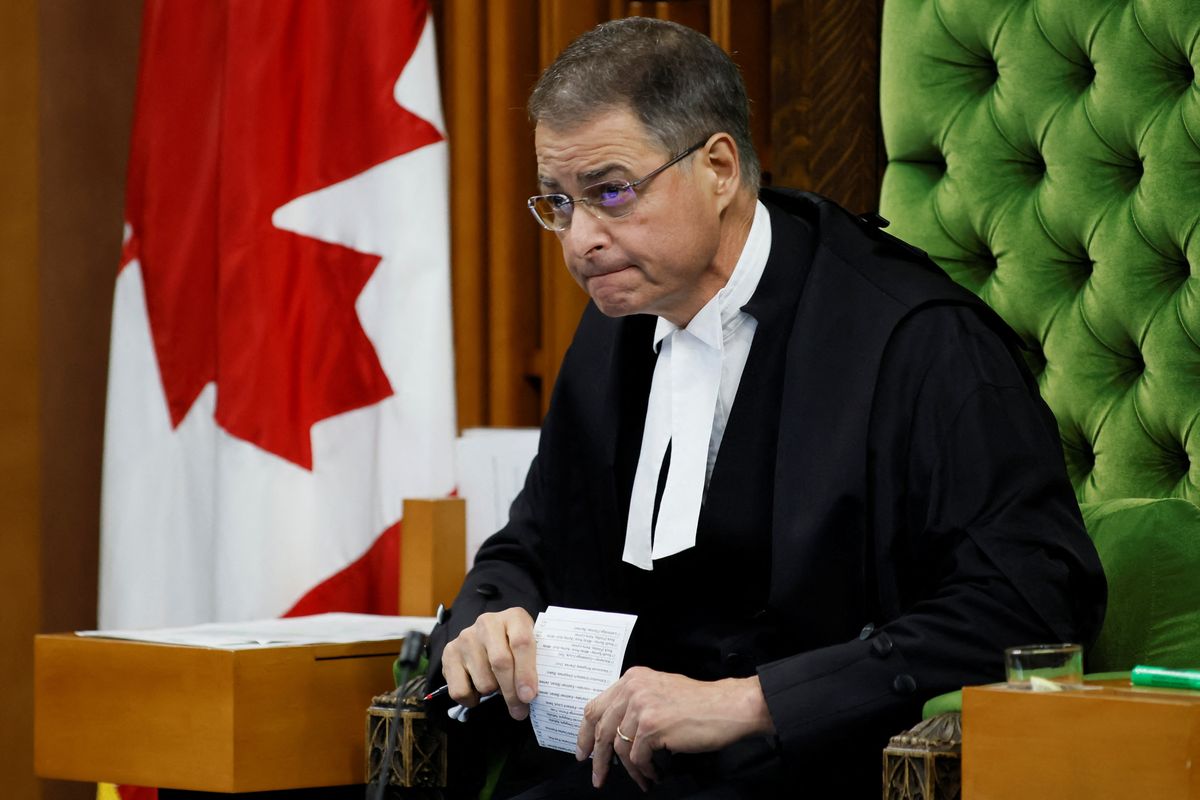 Speaker of the House of Commons Anthony Rota during Question Period on Parliament Hill in Ottawa, Ontario, Canada September 25, 2023. 