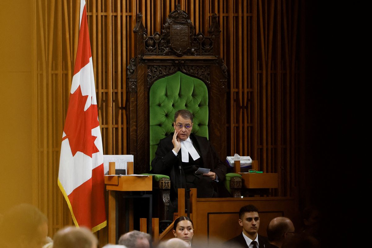 Speaker of the House of Commons Anthony Rota looks on during Question Period on Parliament Hill in Ottawa.