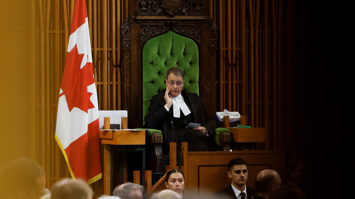 Speaker of the House of Commons Anthony Rota looks on during Question Period on Parliament Hill in Ottawa.