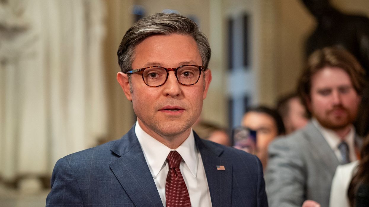 Speaker of the U.S. House of Representatives Mike Johnson (R-LA) speaks to members of the media on the day the House approved legislation providing $95 billion in security assistance to Ukraine, Israel and Taiwan, at Capitol Hill in Washington, U.S., April 20, 2024.