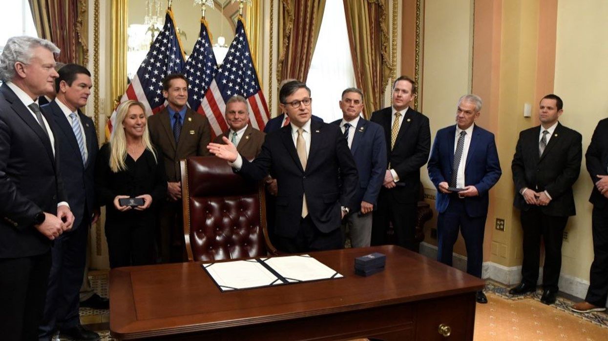 Speaker of the US House of Representatives Mike Johnson (Republican of Louisiana) speaks on the importance he sees in the Laken Riley Act.