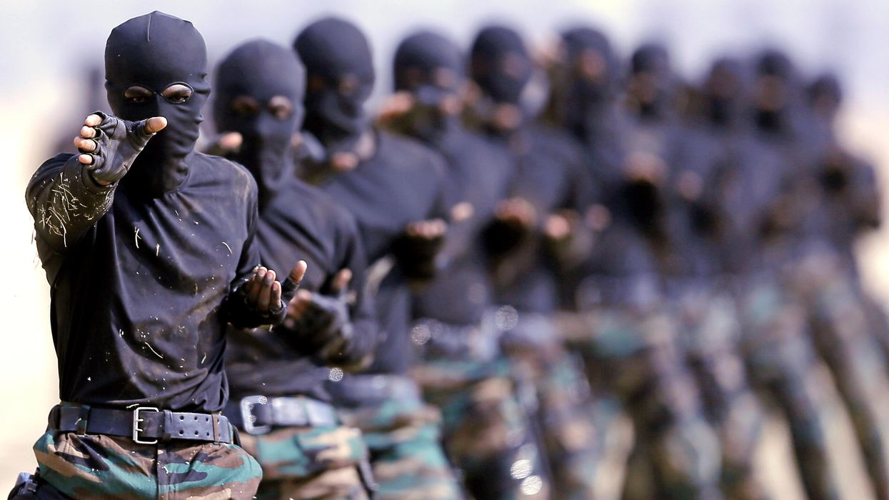 Sri Lankan Commando Regiment members in Colombo, Sri Lanka.