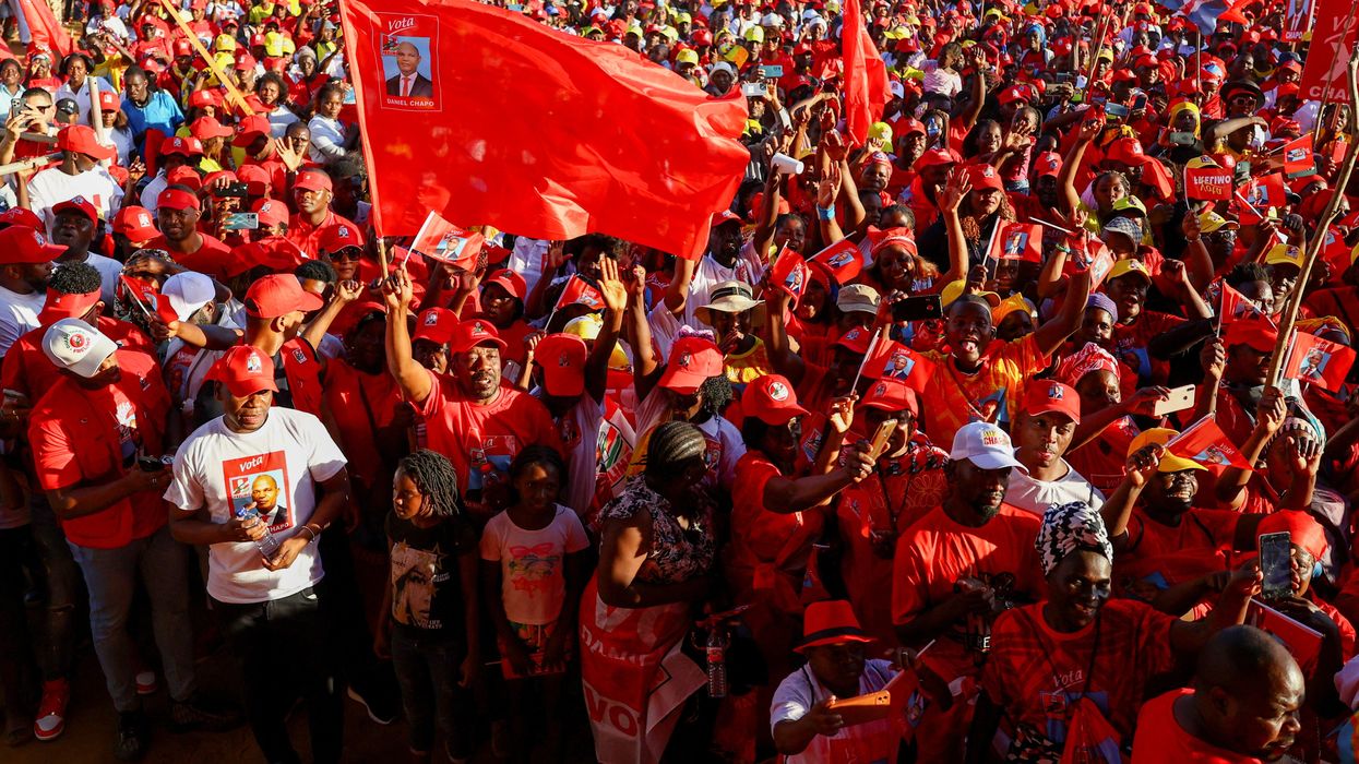 Supporters of Daniel Chapo, leader and presidential candidate of the ruling Frelimo party attend the final rally campaign ahead of the national election in Matola, Mozambique October 6, 2024.