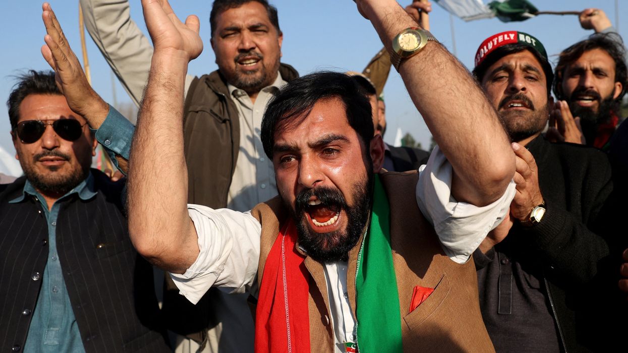 Supporters of former Prime Minister Imran Khan's party.