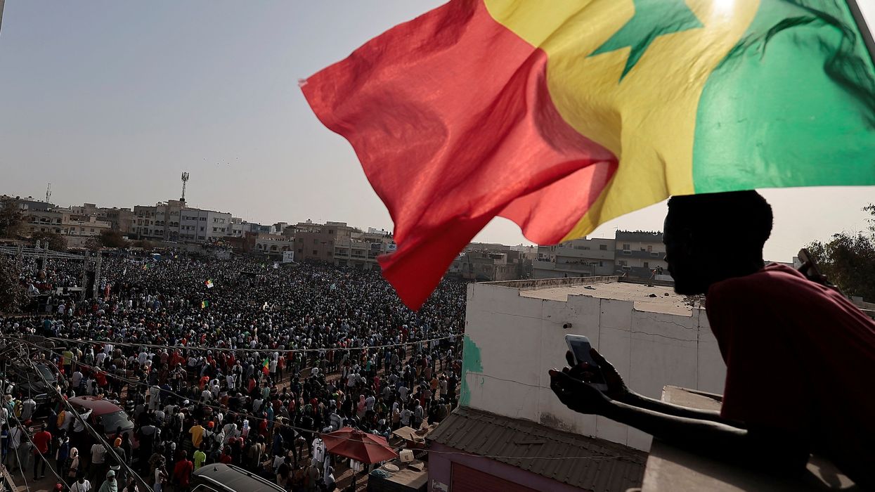 Supporters of Senegalese opposition leader Ousmane Sonko gather during a protest to support its leader, Ousmane Sonko in Dakar, Senegal March 14, 2023.