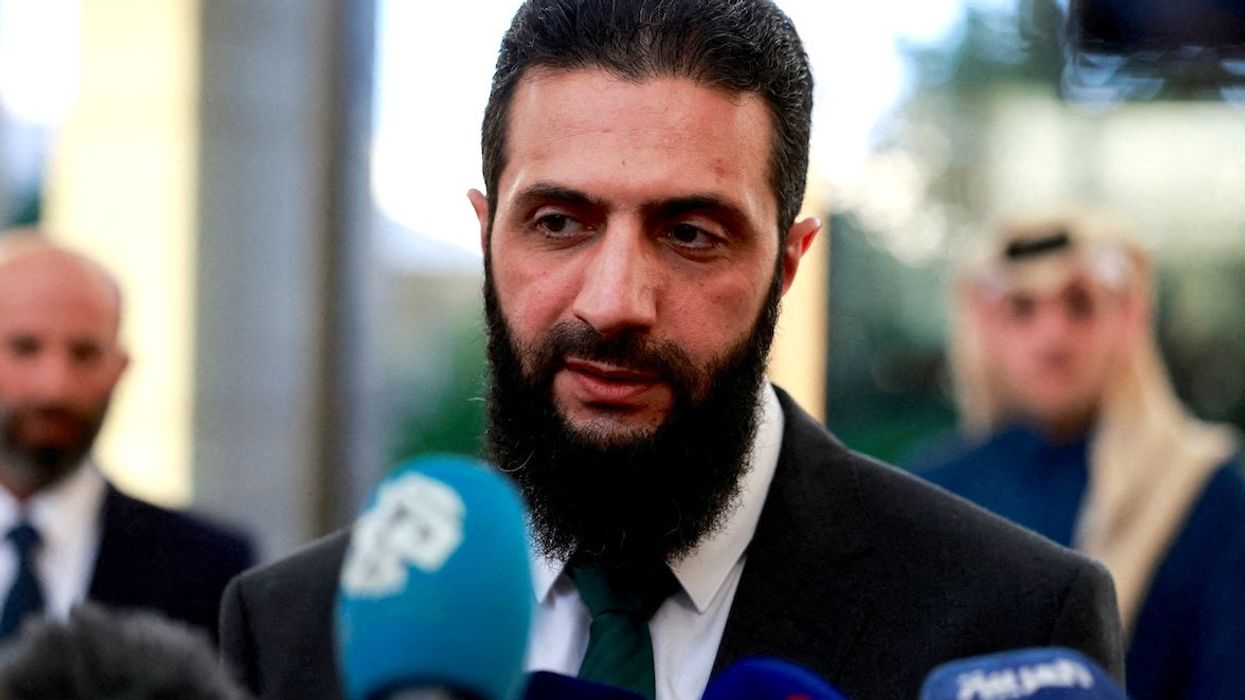 Syria's de facto leader Ahmed al-Sharaa, also known as Abu Mohammed al-Golani, speaks to the media in December 2024.