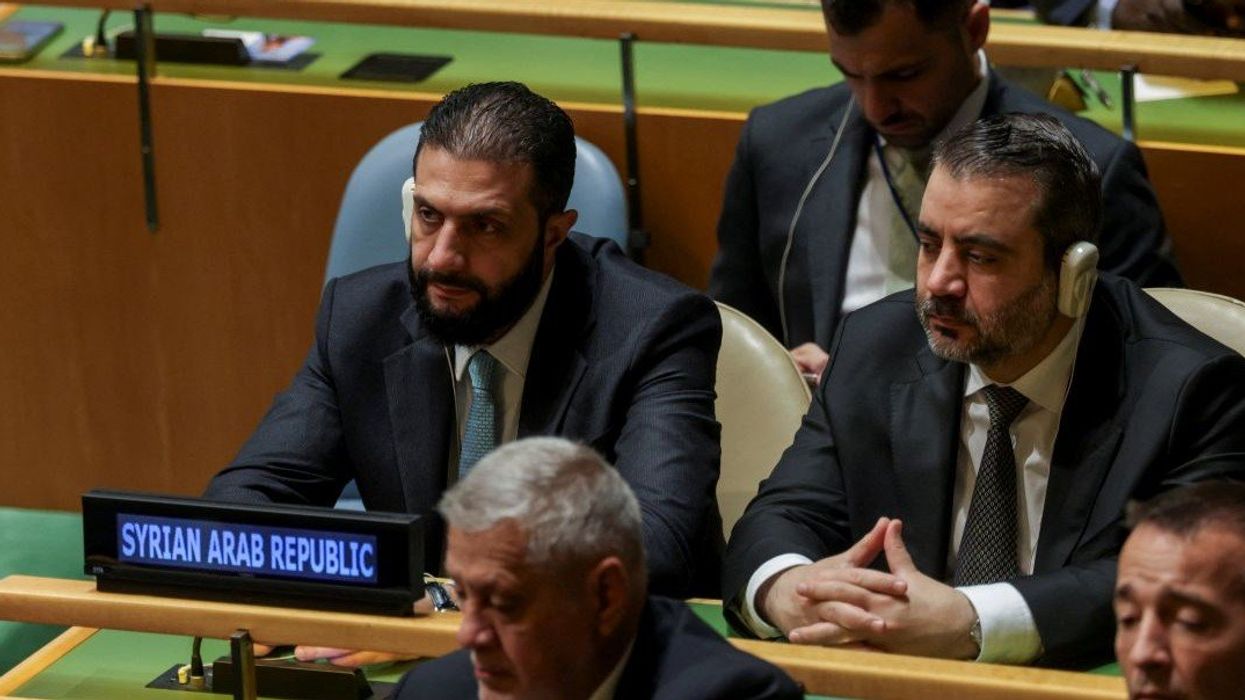 Syria's President Ahmed al-Sharaa attends the 80th United Nations General Assembly, at the U.N. headquarters in New York City, U.S., September 23, 2025.