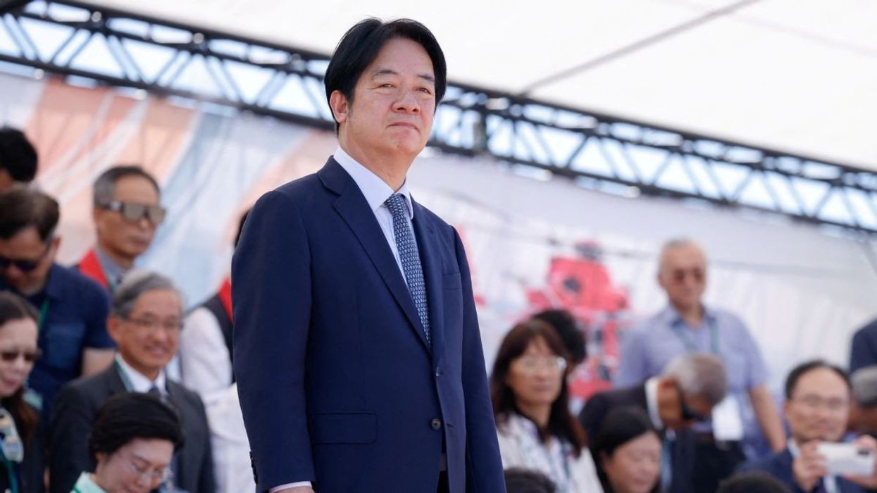 Taiwan President Lai Ching-te attends the coast guard annual drill in Kaohsiung, Taiwan, June 8, 2025.