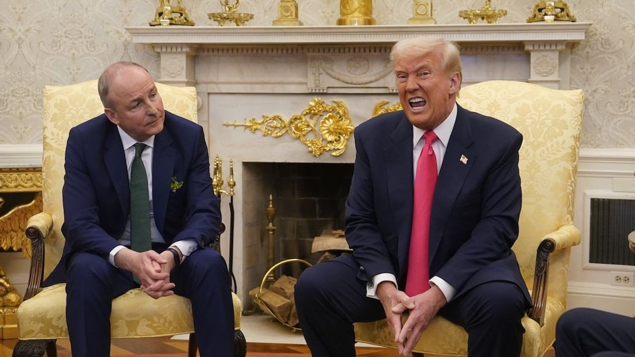 Taoiseach Micheal Martin visits President Donald Trump at the White House on March 12, 2025.