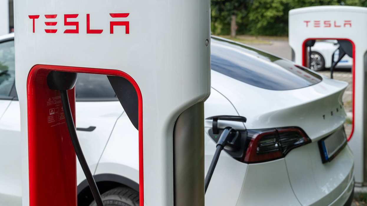 Tesla charging station.