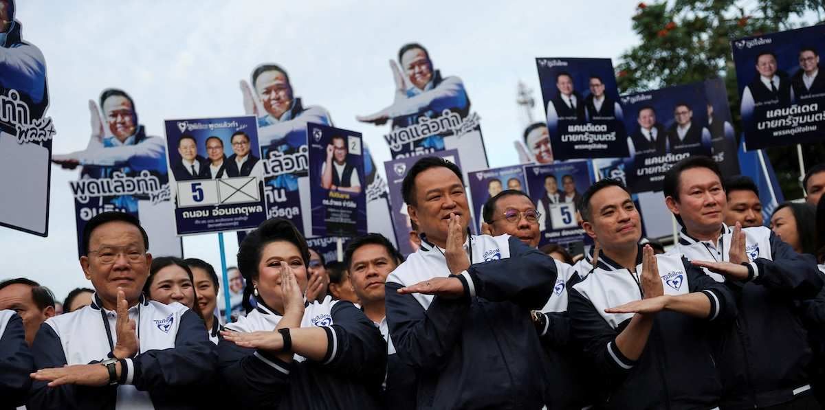 Thailand's caretaker Prime Minister Anutin Charnvirakul, a Bhumjaithai Party leader and prime ministerial candidate, arrives for a party list registration event ahead of the upcoming election, in Bangkok, Thailand, December 28, 2025. 