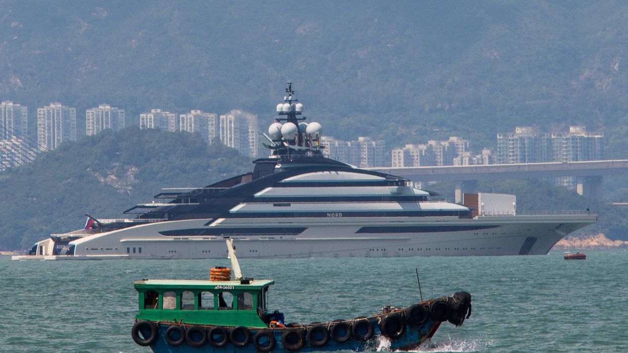 The 465-foot superyacht Nord, a luxury yacht worth over half a billion U.S. dollars, reportedly owned by the sanctioned Russian oligarch Alexei Mordashov