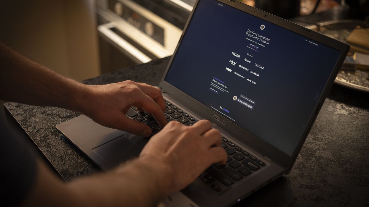 The Caryn influencer artificial intelligence AI page is seen in this illustration photo taken in Warsaw, Poland on 05 December, 2023.